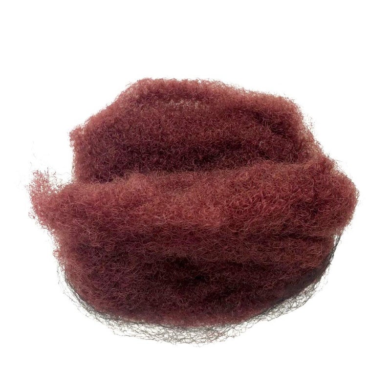 YONNA Tight Afro Kinky Bulk For DreadLocks,Twist Braids Human Hair 8" in Dark Auburn, #33B - Image 3